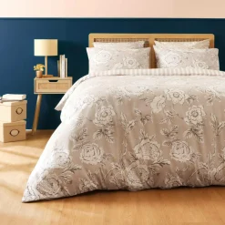 Housse de couette coton (240 x 220 cm) Lara Beige