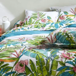 Housse de couette coton (200 x 200 cm) Sumatra Paon Multicolore