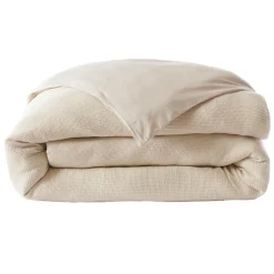 Housse de couette coton nid d'abeille (240 x 220 cm) Eva Beige