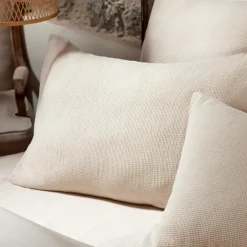 Housse de couette coton nid d'abeille (240 x 220 cm) Eva Beige