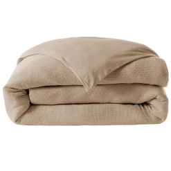 Housse de couette coton nid d'abeille (240 x 220 cm) Eva Ficelle