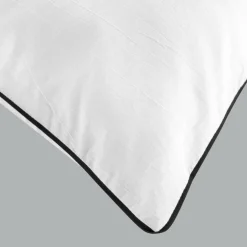Housse de couette et deux taies coton lavé (240 x 220 cm) Linette Blanche
