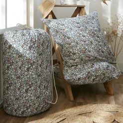 Housse de couette et deux taies coton (260 x 240 cm) Malia Multicolore