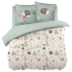 Housse de couette et deux taies enfant coton (200 x 200 cm) Polisson Multicolore