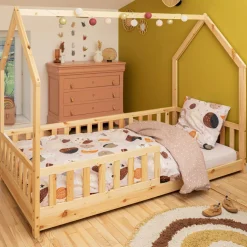 Housse de couette et deux taies enfant coton (240 x 220 cm) Sky Dream Rose