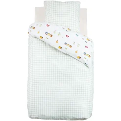 Housse de couette et une taie enfant coton (140 x 200 cm) Voitures Multicolore