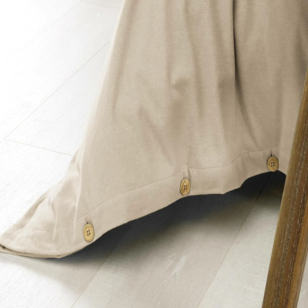 Housse de couette flanelle de coton (240 x 220 cm) Nina Beige