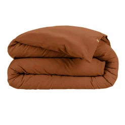 Housse de couette flanelle de coton (240 x 220 cm) Théa Terracotta