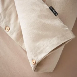 Housse de couette flanelle de coton (280 x 240 cm) Nina Beige