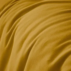 Housse de couette flanelle de coton (140 x 200 cm) Nina Jaune ocre