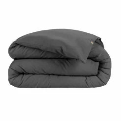 Housse de couette flanelle de coton (260 x 240 cm) Nina Gris anthracite
