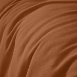 Housse de couette flanelle de coton (140 x 200 cm) Nina Terracotta
