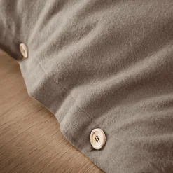 Housse de couette flanelle de coton (240 x 220 cm) Nina Ficelle
