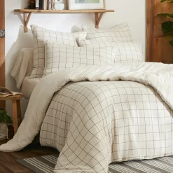 Housse de couette gaze de coton (140 x 200 cm) Gaïa Match Beige pampa
