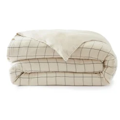 Housse de couette gaze de coton (200 x 200 cm) Gaïa Match Beige pampa