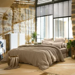Housse de couette gaze de coton (200 x 200 cm) Gaïa Ficelle