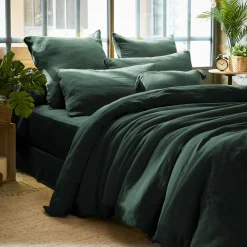 Housse de couette gaze de coton (280 x 240 cm) Gaïa Vert sapin