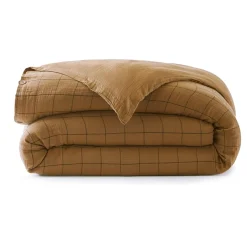 Housse de couette gaze de coton (240 x 220 cm) Gaïa Match Camel