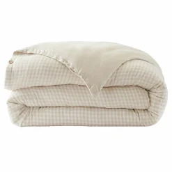 Housse de couette gaze de coton (240 x 220 cm) Gaïa vichy Beige