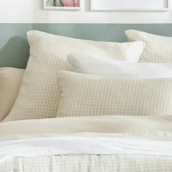 Housse de couette gaze de coton (240 x 220 cm) Gaïa vichy Beige