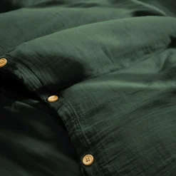 Housse de couette gaze de coton (260 x 240 cm) Gaïa Vert sapin
