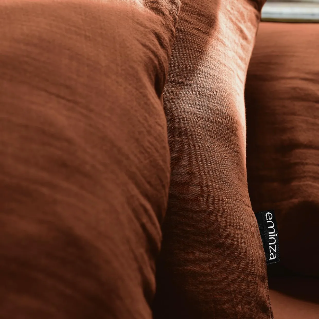 Housse de couette gaze de coton (260 x 240 cm) Gaïa Terracotta