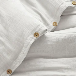 Housse de couette gaze de coton (280 x 240 cm) Gaïa Blanc chantilly