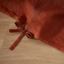 Housse de couette lin lavé (260 x 240 cm) Louise Terracotta