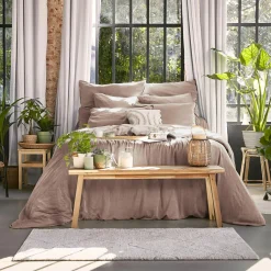 Housse de couette lyocell Tencel™ lavé (280 x 240 cm) Olivia Rose blush