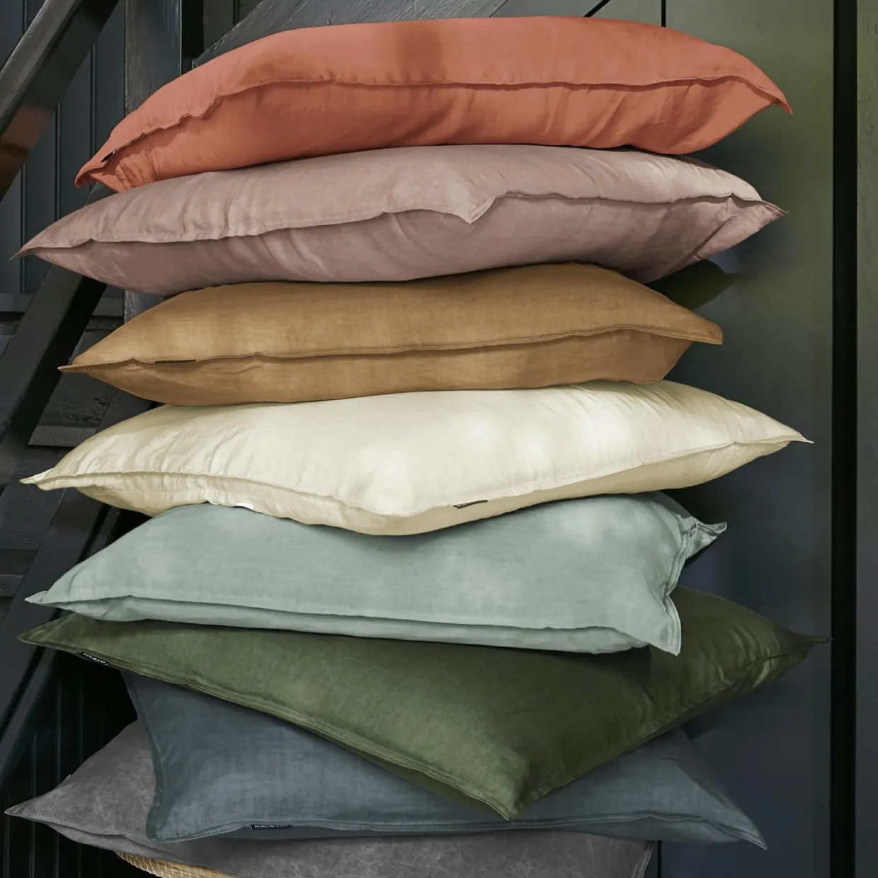Housse de couette lyocell Tencel™ lavé (240 x 220 cm) Olivia Terracotta