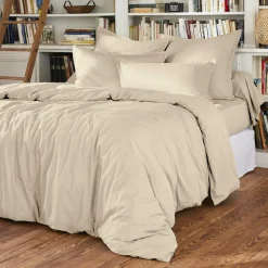 Housse de couette percale de coton (280 x 240 cm) Cali Beige