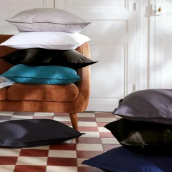 Housse de couette percale de coton (280 x 240 cm) Cali Noir