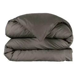 Housse de couette percale de coton (280 x 240 cm) Cali Gris anthracite