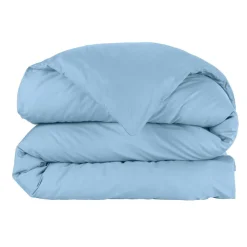 Housse de couette percale de coton (240 x 220 cm) Cali Bleu ciel