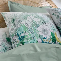 Housse de couette percale de coton (140 x 200 cm) Bali Verte