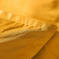 Housse de couette percale de coton (280 x 240 cm) Cali Jaune moutarde