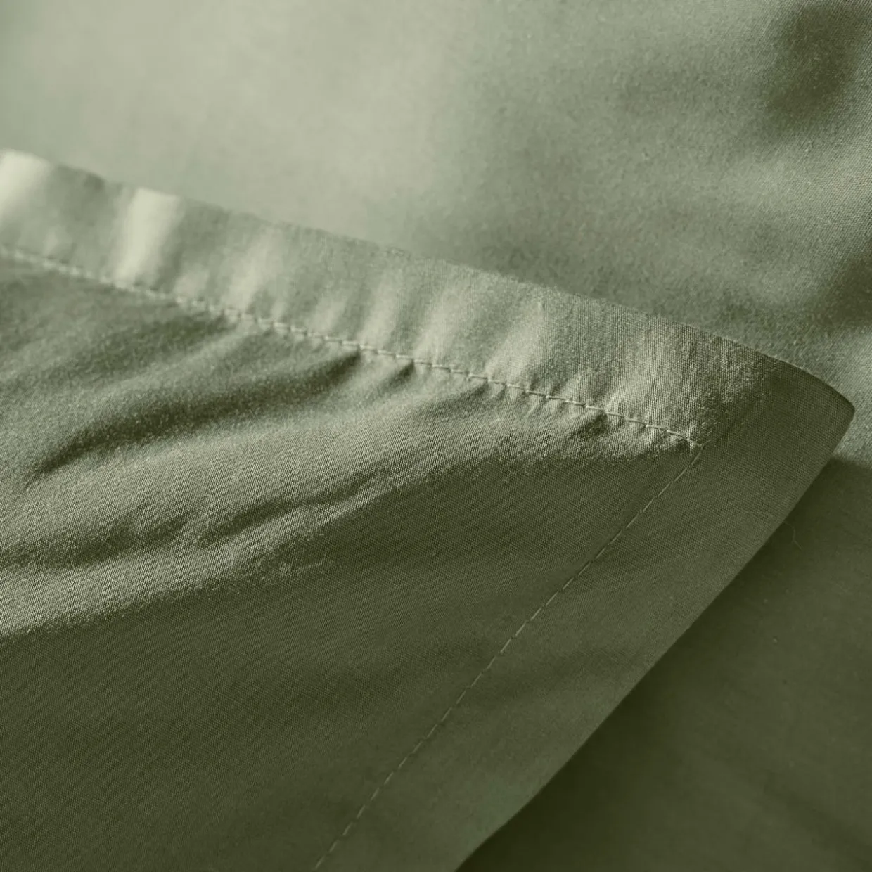 Housse de couette percale de coton (280 x 240 cm) Cali Vert romarin