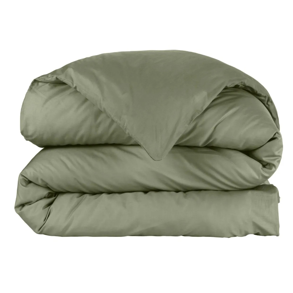 Housse de couette percale de coton (280 x 240 cm) Cali Vert romarin