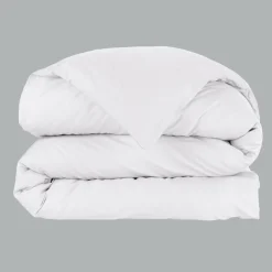 Housse de couette percale de coton (280 x 240 cm) Cali Blanche