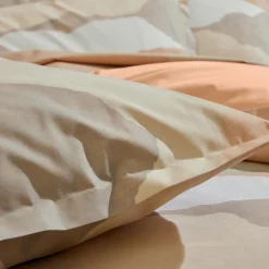 Housse de couette percale de coton (240 x 220 cm) Land Beige Craie