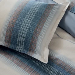 Housse de couette percale de coton (200 x 200 cm) Esteban Bleue