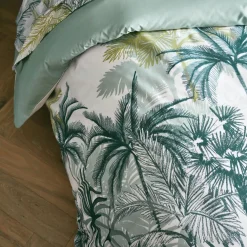 Housse de couette percale de coton (260 x 240 cm) Trinidad Mousson Verte