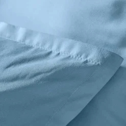 Housse de couette percale de coton (260 x 240 cm) Cali Bleu ciel