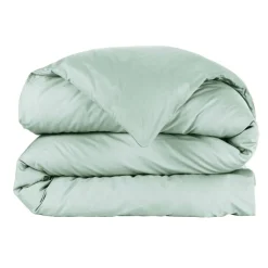 Housse de couette percale de coton (240 x 220 cm) Cali Vert eucalyptus