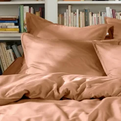 Housse de couette percale de coton (200 x 200 cm) Cali Rose pêche