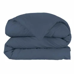 Housse de couette percale de coton (260 x 240 cm) Cali Bleu marine