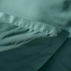 Housse de couette percale de coton (280 x 240 cm) Cali Bleu canard