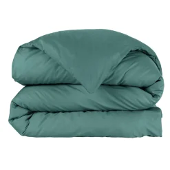 Housse de couette percale de coton (280 x 240 cm) Cali Bleu canard