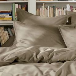 Housse de couette percale de coton (280 x 240 cm) Cali Taupe