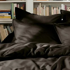 Housse de couette percale de coton (260 x 240 cm) Cali Noire